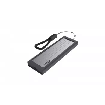 SSD-korpus Lexar E6 Silver M.2, PCIe, USB 3.2 Gen 2 (10 Gbit/s), USB‑C, alumiinium, ühele M.2-le kuni 4 TB