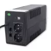 Qoltec Monolith katkematu toiteallikas (UPS) topeltmuundusega (Online) 1 kVA 600 W 2 SCHUKO pistikupesa