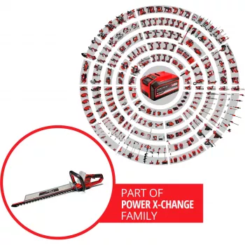Power X-Change akutoitega hekilõikur GE-CH 18/60 Li-Solo, 18V (punane/must, ilma aku ja laadijata)