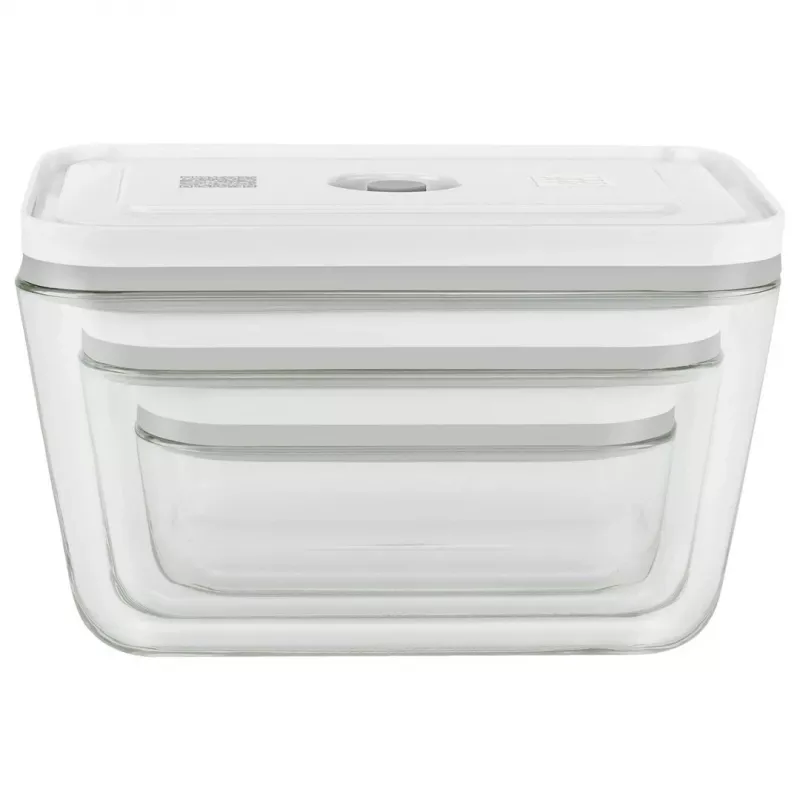 Toidukarpide komplekt ZWILLING FRESH & SAVE Ristkülikukujuline klaas/plast komplekt 3 tk, 0,35/0,75/1,6 L, õhukindel, mikrolaine-/ahju-/külmikukindel