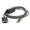 Zebra CBA-R10-S07ZBR jadakaabel Must 2.13 m DB9 RJ-45