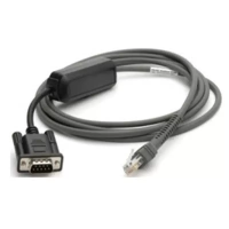 Zebra CBA-R10-S07ZBR jadakaabel Must 2.13 m DB9 RJ-45