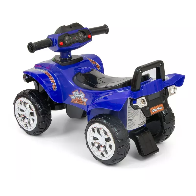 Sõiduk-mänguasi milly mally Ride-on Monster Navy — laste istu-ja-sõida sõiduk, madal istmekõrgus