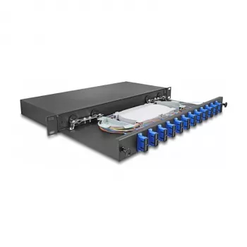 DeLOCK fiiberoptiline jätkukarp 67006 Must Metall 482x220x44mm