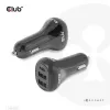 CLUB3D sülearvuti autolaadija 36 Watt, Auto, sigaretisüütaja, 24 V, must