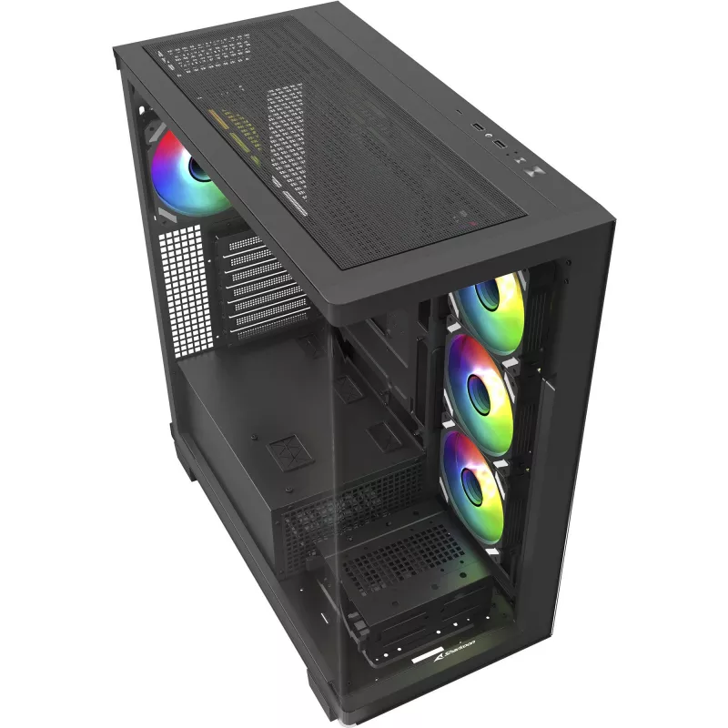 ELITE SHARK CA500, tornkorpus must, karastatud klaas x 2