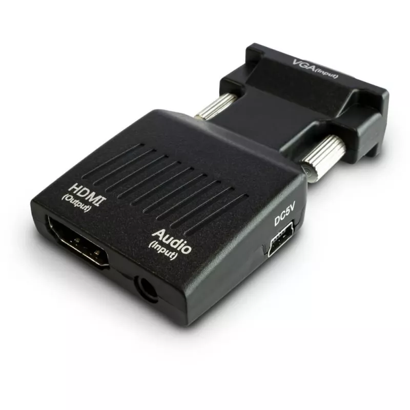 SAVIO CL-145 VGA-HDMI muundur, heli, Full HD, must
