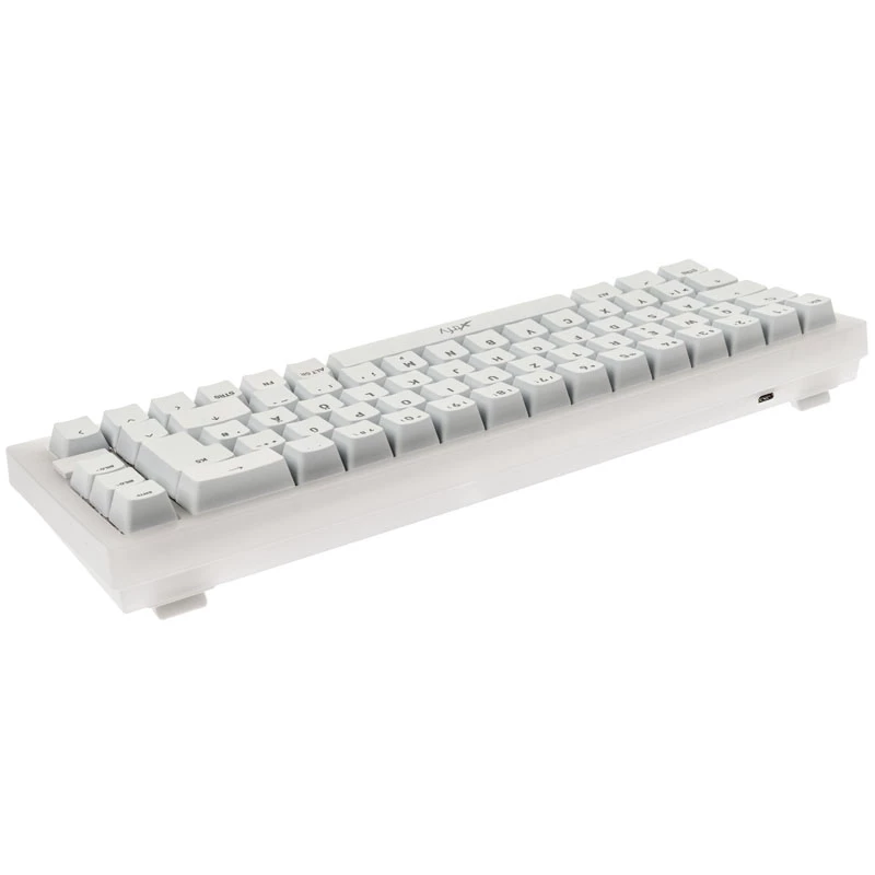 Mehaaniline TKL mänguklaviatuur XTRFY K5 RGB — tenkeyless, läbipaistev/valge