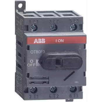 ABB OT80F3 - 3P - juhtmega - must - IEC 60947-3 / UL 508 / CSA C22.2 nr 14 - 600 V - 52,5 mm