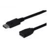Digitus ASSMANN - DisplayPorti pikenduskaabel - DisplayPort (M) - DisplayPort (E) - 2 m (DisplayPort 1.2) - Vormitud - Must (AK-340200-020-S)