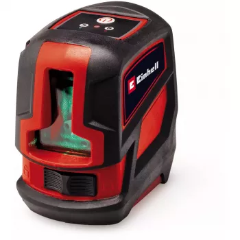 Lasernivelliir Einhell TC-LL 2 G — isetasanduv roheline rist ja 360° joon