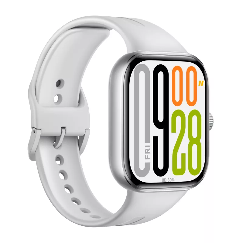 Nutikell Xiaomi Watch 5 hõbedane, 2,07 tolli (5,26 cm) AMOLED, 47,5 mm korpus, TPU rihm, 5 ATM, 24-päevane aku