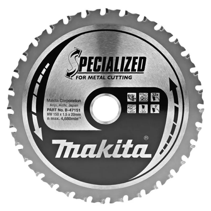 MAKITA KETASSAELEHT 150x20x32Z METALLILE