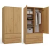 Topeshop SZAFA MALWA ART bedroom wardrobe/closet 5 shelves 2 uks(s) tamm