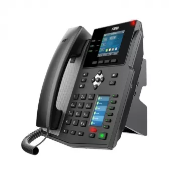 IP-telefon Fanvil X4U must 12 liini LCD Wi-Fi juhtmega telefonitoru