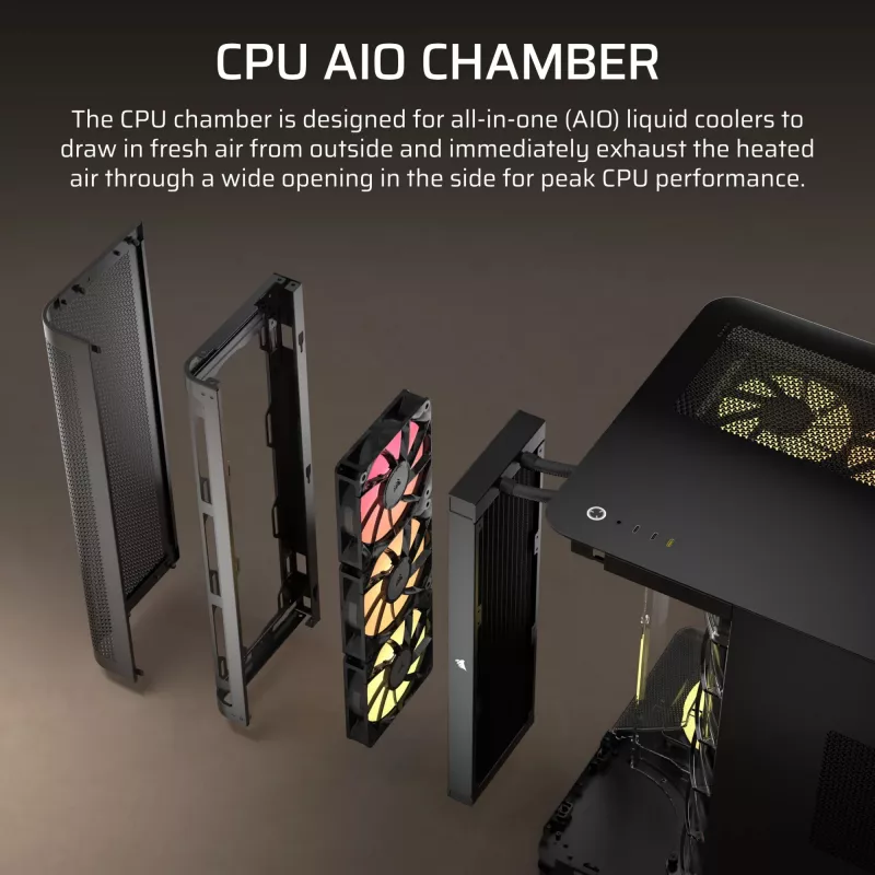 PC-korpus Corsair AIR 5400 RS-R ARGB Midi Tower Must