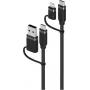 Alogic ELEMENTS SILICONE 4-IN-1 - Kaabel - Digitaalne/Andmeside (ELSI4IN1U2BK1.5)