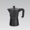 Moka pot Maestro MR-1666-6-Must — manuaalne pliidil kasutatav kohvimasin, 6 tassi, 300 ml, must alumiinium