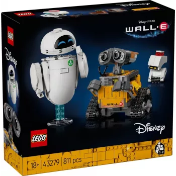 LEGO ehituskomplekt Disney Pixar WALL·E ja EVE 43279 — 811 tükki, 130 mm kõrgus, alates 18. eluaastast
