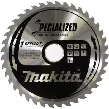 Makita Specialized EFFICUT - ketassaag tera - puidule, metallile, polüvinüülkloriidile (PVC), komposiitmaterjalidele, WPC-le (puit-plastkomposiidid) - 185 mm - 40 hammast - Makita DH-le