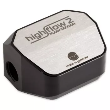 Flow Sensor Aqua-Computer Durchflusssensor high flow 2, 2x G1/4 – hõbedane/must