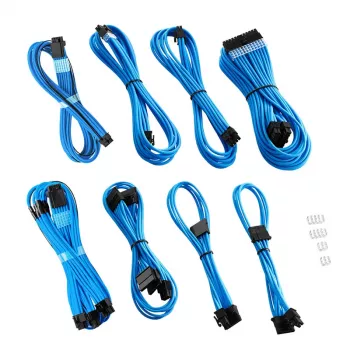 CableMod RT-Series PRO ModMesh 12VHPWR kahe kaabli komplekt ASUS/Seasonic jaoks, helesinine