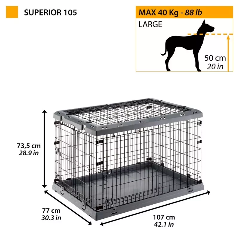 FERPLAST Superior 105 - koerapuur - 107 x 77 x 73.5 cm