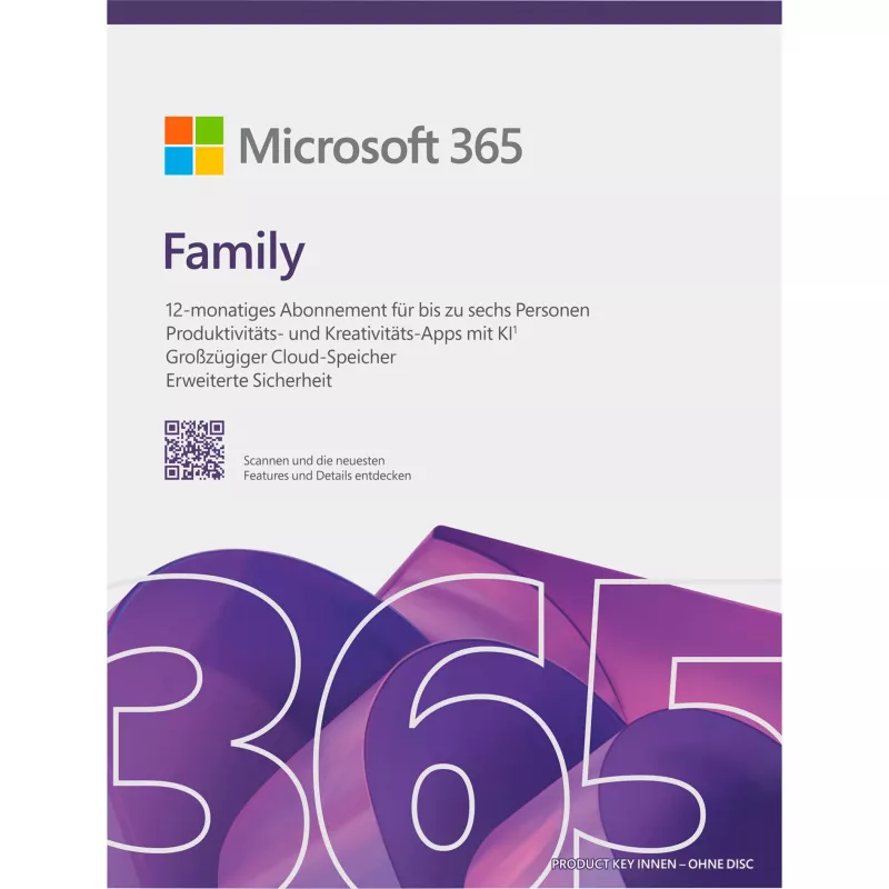 Microsoft 365 Family bokspakend 1 aasta kuni 6 inimesele Android iOS Windows MacOS