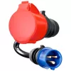 go-e Adapter Gemini flex 22 kW CEE Sinine 16 A - Must - sirge - sirge - IP55 - 22 kW - 16 A