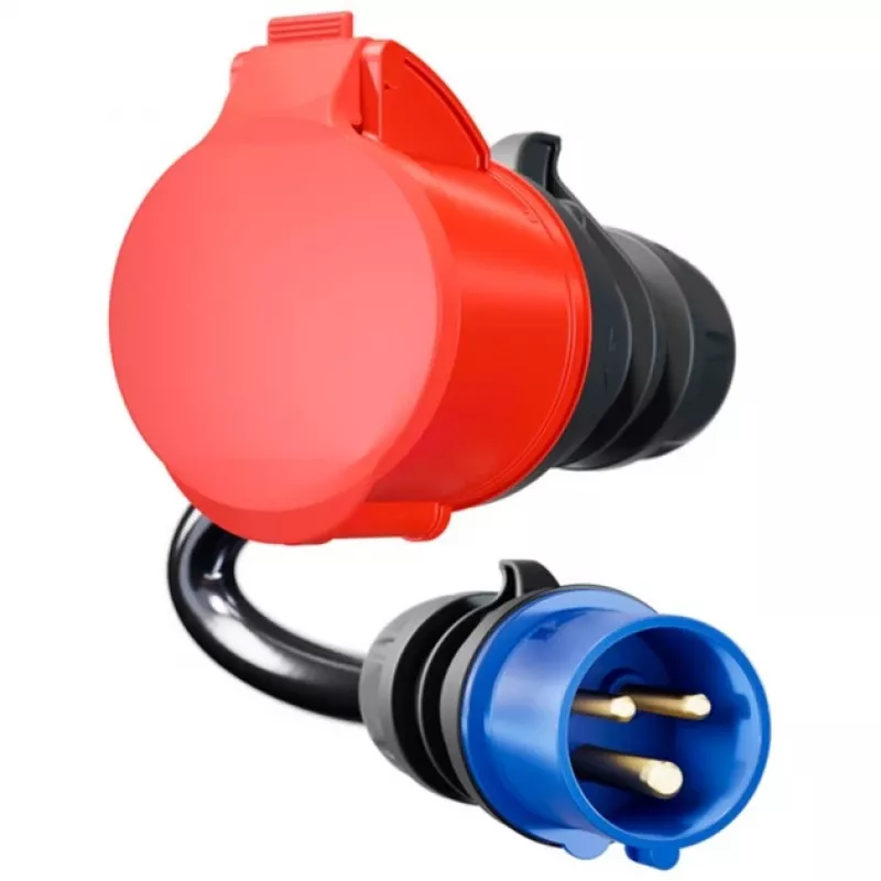 go-e Adapter Gemini flex 22 kW CEE Sinine 16 A - Must - sirge - sirge - IP55 - 22 kW - 16 A