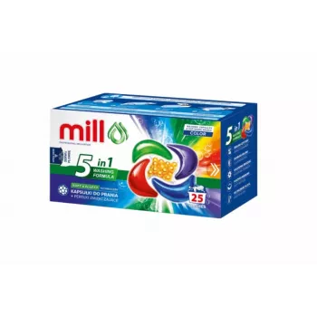 MILL PRO 5k pesukapslid + COLOR pehmendavad helmed, 25 tk