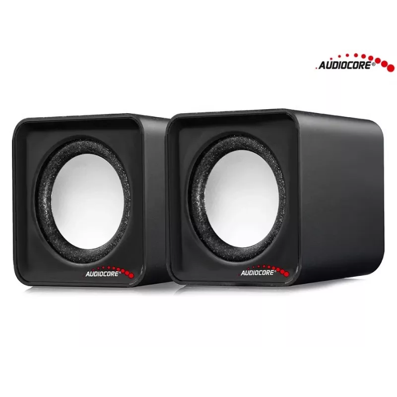2-suunaline PC kõlar Audiocore AC870 B — 3 W RMS, juhtmega USB-toide, 3,5 mm sisend, 2.0 kanalit