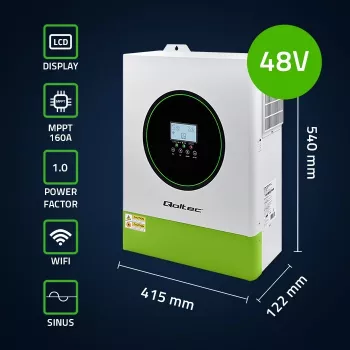Qoltec hübriidpäikeseinverter Off-Grid 11000W