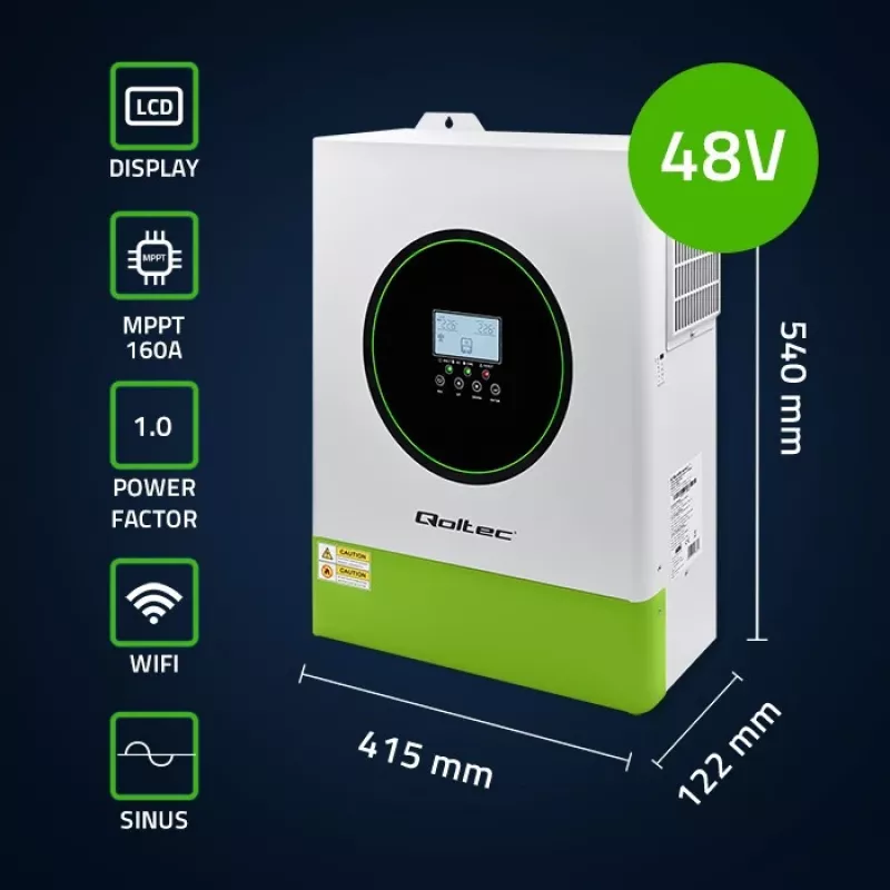 Qoltec hübriidpäikeseinverter Off-Grid 11000W