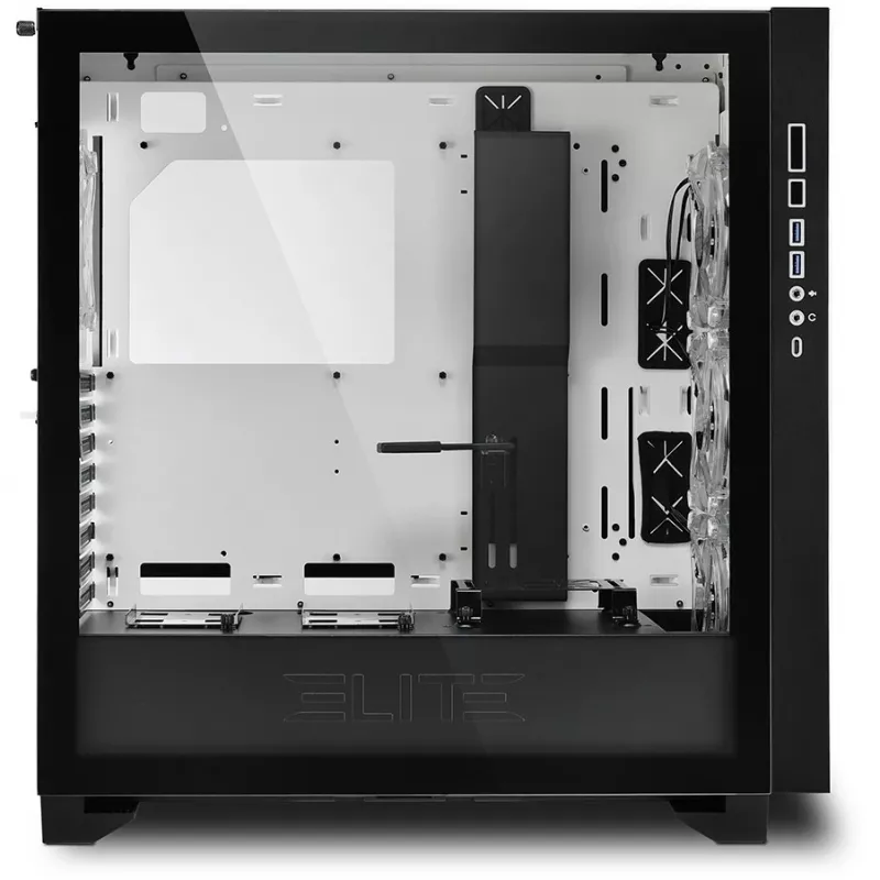 Sharkoon ELITE SHARK CA300H - Torn - Arvuti - Valge - ATX - EATX - micro ATX - Mini-ITX - Metall - Karastatud klaas - Mängimine