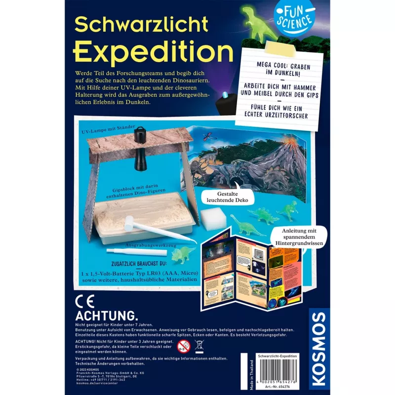Fun Science blacklicht-Expedition, katsetuste komplekt