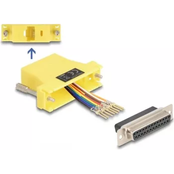 DeLOCK D-Sub 25 pin female to RJ45 female Assembly Kit kollane VGA RJ-45