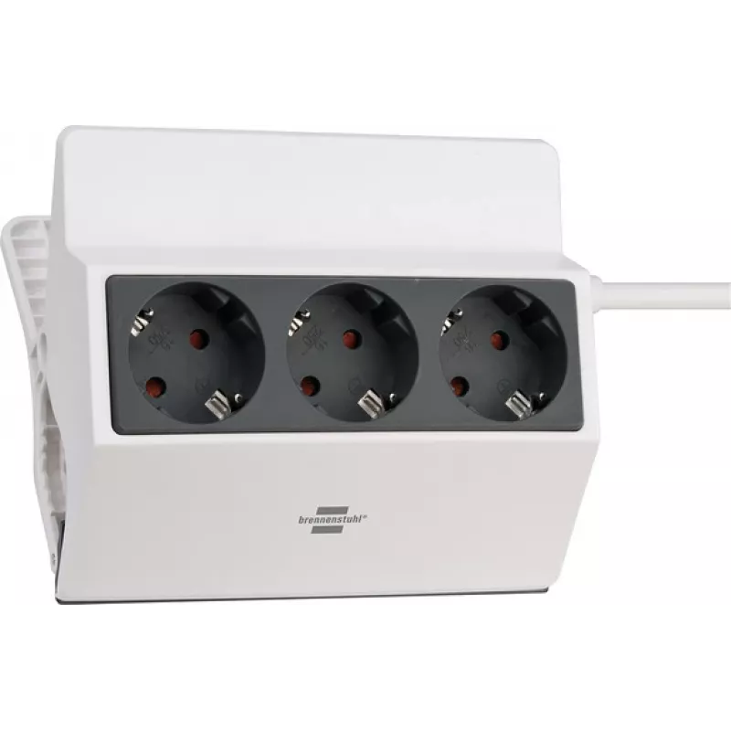 Brennenstuhl 1150070, 3 m, 3 vahelduvvooluväljundit, siseruumidesse, IP20, antratsiit, valge, 16 A