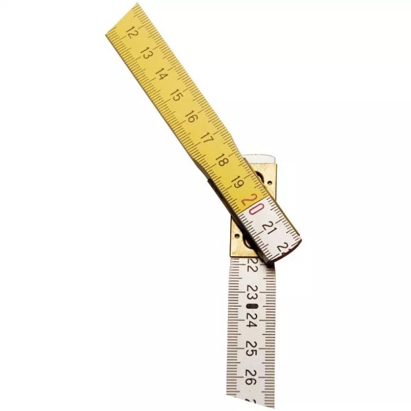 Kokkuvolditav joonlaud STANLEY 0-35-458, puidust, 2 m, 17 mm laius, valge/kollane