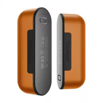 Taaslaetav kätesoojendaja Ocoopa UT2s, 2×5000 mAh aku, 4 kuumusastet, USB-C, alumiinium, oranž