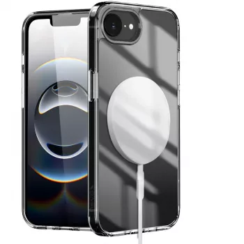 Nevox StyleShell SHOCKFlex - iPhone 16e/17e ühildub MagSafe'iga läbipaistev