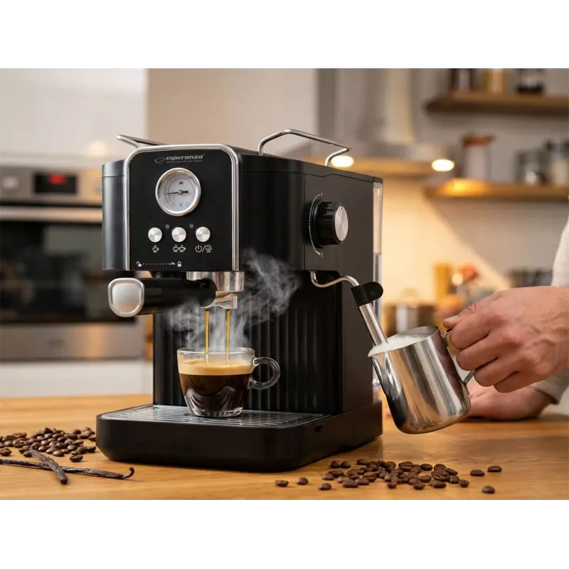 Espresso kohvimasin ESPERANZA EKC010 — 1,8 L veepaak, 850 W, 20 baari, sisseehitatud piimavahustaja