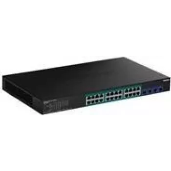 TRENDnet TPE 30284 - kommutaator - nutikas - 24 x 10/100/1000 (PoE+) + 4 x 10 Gigabit SFP+ - riiulisse paigaldatav - PoE+ (370 W) - AC 100 - 240 V (TPE-30284)