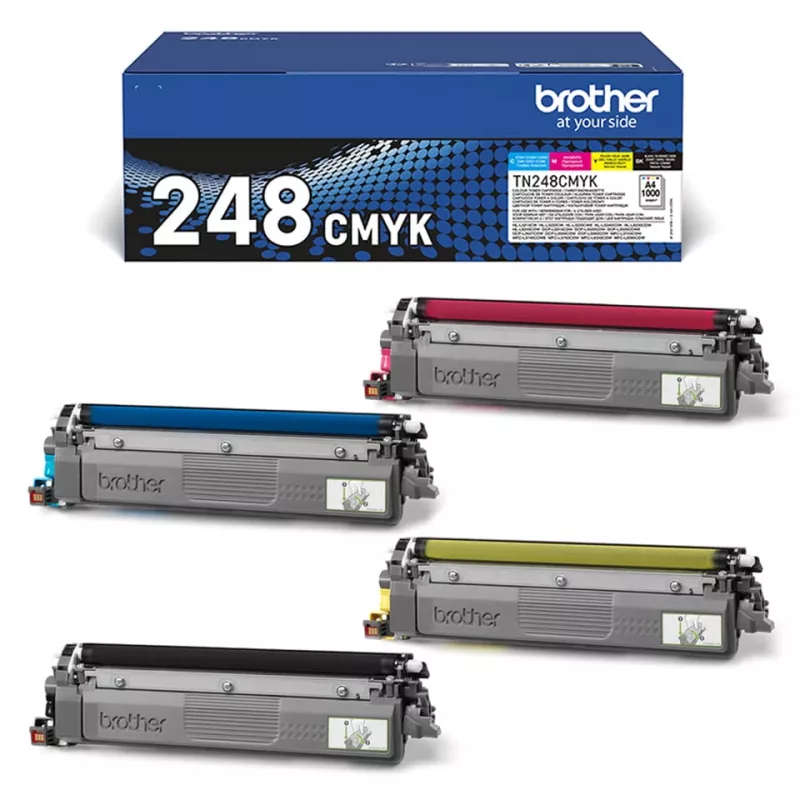 Brother TN-248VAL toonerikassett 4 tk Originaal Must, Tsüaan, magenta, Kollane
