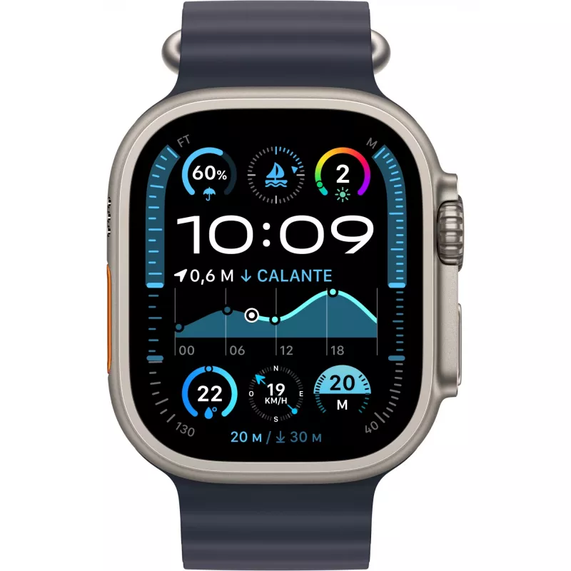 APPLE Watch Ultra 2 GPS + Cellular 49mm Natural Titanium korpus mereväe sinise ookeanirihmaga