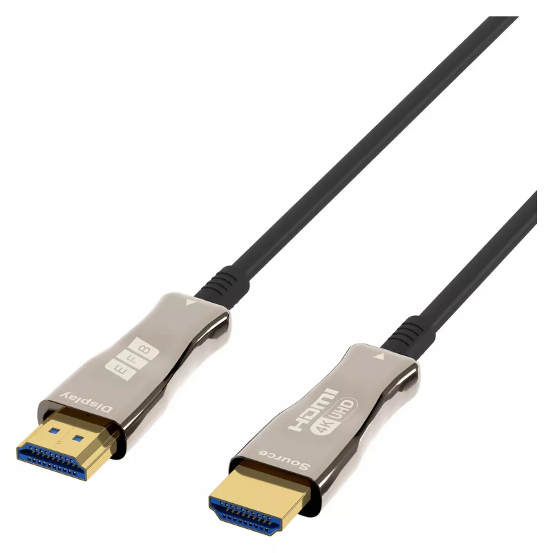EFB Elektronik HDMI Fiiberoptiline kaabel AOC Active 4K60Hz must - Digitaalne/Video/Heli - 50 m (HDMI-20-00010)