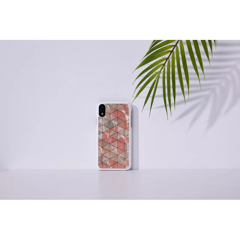 Nutitelefoni ümbris iKins iPhone XR-ile — teemantvalge kaitsekate