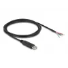 DeLOCK adapterkaabel USB 2.0 Type-A RS-485 jadaliidesele 2 m Must