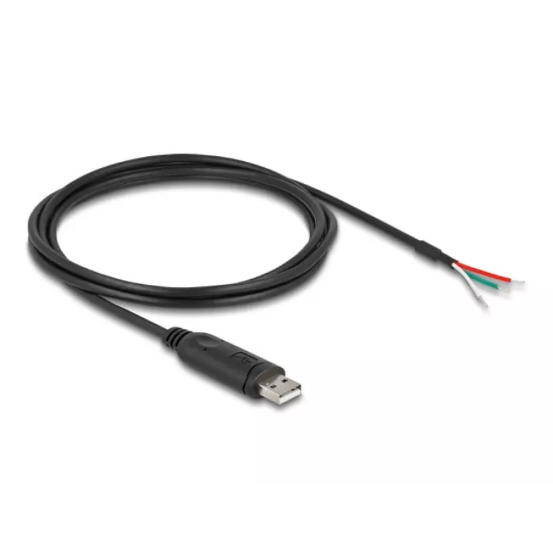 DeLOCK adapterkaabel USB 2.0 Type-A RS-485 jadaliidesele 2 m Must