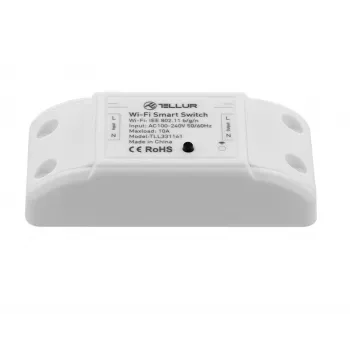 Juhtmevaba WiFi lüliti Tellur TLL331161 2200W — nutikas sisseehitatud relee lampidele ja seadmetele
